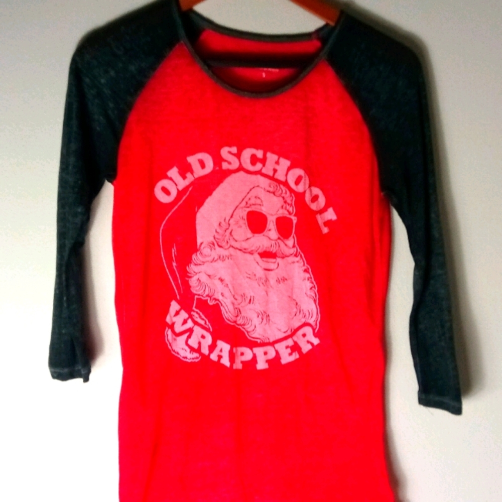 Christmas S Old School Wrapper Santa Top